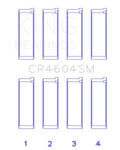 King Engine Bearings Ford 2.3L Duratec Mazda L3-Vdt Mzr Turbo (Size +1.0mm) Conrod Bearing Set - CR4604SM1.0