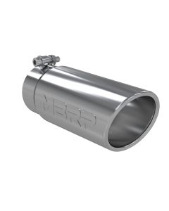 MBRP T304 Stainless Steel 4" O.D. Angled Rolled End 3.5" Inlet 12" Length Exhaust Tip - T5112