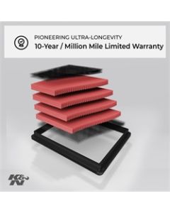 K&N Replacement Air Filter CHEVROLET CRUZE 1.8L L4 - 33-2964