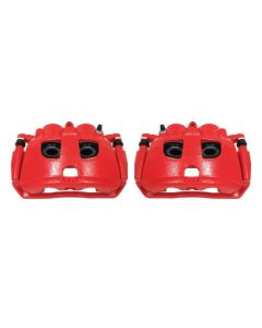 Power Stop 09-10 Dodge Ram 2500 Rear Red Calipers w/Brackets - Pair - S5174