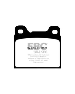 EBC 91-93 Volvo 740 2.3 (ABS) (Girling) Yellowstuff Rear Brake Pads - DP41043R