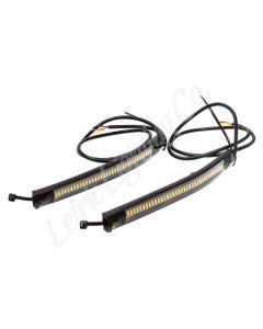 Letric Lighting Flexible White Running Amber Switchback Turn Signal Strips - LLC-FTS