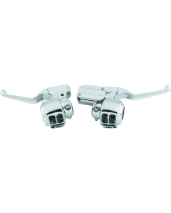 Bikers Choice 08-13 Touring Chrome Handlebar Control Kit W/O Switches FLT 11/16 Bore - 601746