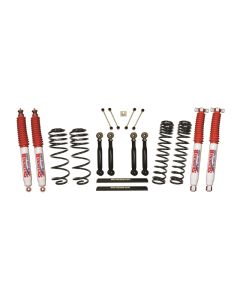 Skyjacker 97-02 Jeep TJ 4in D-Rate Long Travel Kit w/ Adj. FR/RR Lower Flex Links/Hydro 7000 Shocks - TJ401BPHLTX