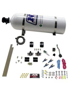 Nitrous Express 4 Cyl Gasoline EFI Nitrous Kit (50-250HP) w/15lb Bottle - 80004EFI-15