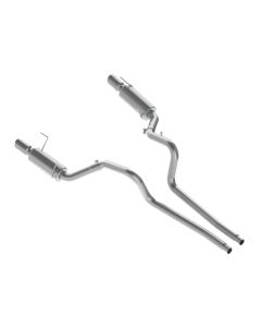 MBRP T409 Stainless Steel 3" Catback Dual Split Rear Street Version w/ 4" Tips Ford Mustang GT | She - S7269409