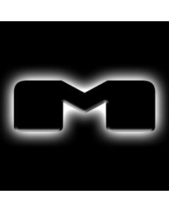 ORACLE Lighting Universal Illuminated LED Letter Badges - Matte Blk Surface Finish - M - 3141-M-001