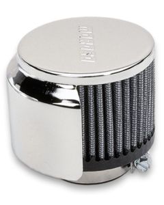 Moroso Filtered Valve Cover Breather - Clamp-On - Half Hood - 1-3/8in ID - 68811