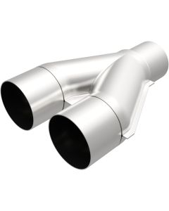 MagnaFlow Universal Trans Y-Pipe All SS 4inch (Dual) 3.5inch (Single) x 13inch (Overall) - 10800