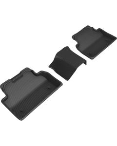 3D MAXpider 18-20 Jaguar E-Pace Kagu 2nd Row Floormats - Black - L1JG01321509