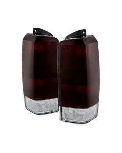 Xtune Jeep Cherokee 1997-2001 OEM Style Tail Lights Red Smoked ALT-JH-JC97-OE-RSM - 9029868