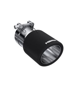 MBRP Carbon Fiber 4" O.D. Dual Wall Angled 3" Inlet 7.7" Length Exhaust Tip - T5122CF