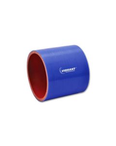 Vibrant 4 Ply Reinforced Silicone Straight Hose Coupling - 2.75in I.D. x 3in long (BLUE) - 2712B