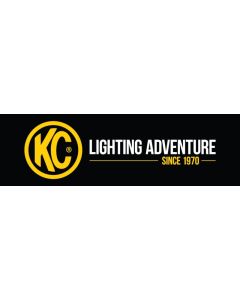 KC HiLiTES 17in. x 60in. Banner - Black w/Yellow - kcl9902