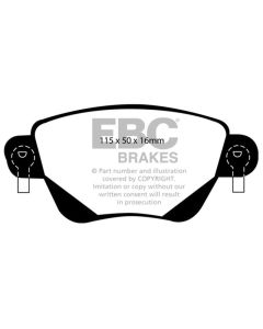 EBC 01-04 Jaguar X-Type 2.5 Redstuff Rear Brake Pads - DP31350C