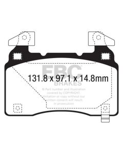EBC 12+ Tesla Model S Electric Greenstuff Front Brake Pads - DP23028