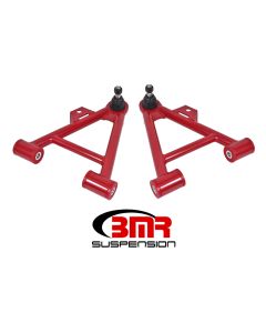 BMR 79-93 Fox Mustang Lower Non-Adj. A-Arms (Coilover Only) w/ STD. Ball Joint (Poly) - Red - AA035R