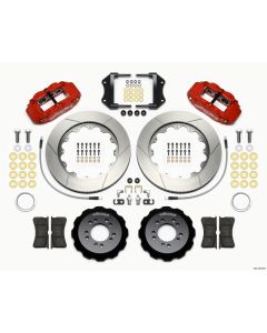 Wilwood Narrow Superlite 6R Front Hat Kit 14.00in Red 2013-Up Ford Focus ST w/ Lines - 140-13019-R
