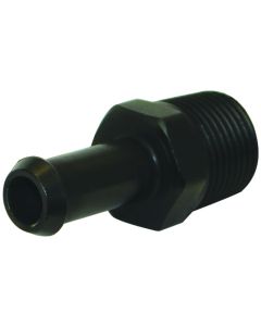 Moroso Air/Oil Separator Fuel Line Fitting - 3/8in to 3/8in Hose - Straight - Black - Single - 65381
