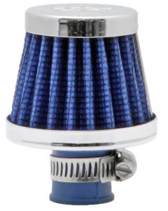 K&N 2in Base OD x .375in Flange ID x 1.75in H Rubber Base Crankcase Vent Filter - Blue - 62-1600BL