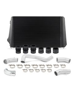 Mishimoto 17-19 GM L5P Duramax Intercooler Kit - Black w/ Polished Pipes - MMINT-DMAX-17KBKP