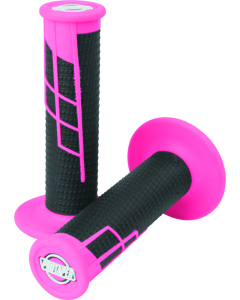 ProTaper Clamp-On 1/2 Waffle Grip - Neon Pink/Black - 021655