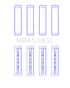 King Engine Bearings Acura J30A/J32A/J35A/J35Z (Size +0.5) Performance Main Bearing Set - MB4508SI0.5
