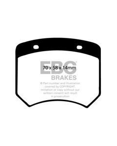 EBC 70-73 Rover Mini 1275 (10in Wheels) Greenstuff Front Brake Pads - DP2102
