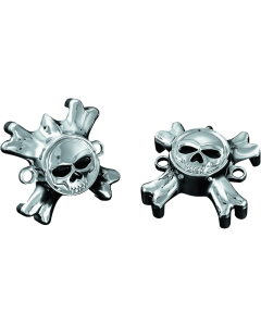 Kuryakyn Replacement Zombie Grip Emblems With Throttle Boss Chrome - 6278