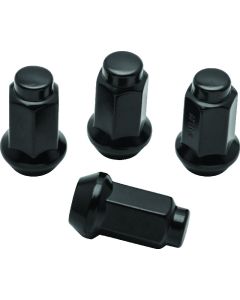 QuadBoss Lug Nuts 10x1.25 - 14mm-Od - Black - Box of 4 - 608930