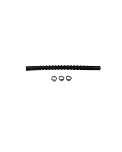 Deatschwerks Convoluted Tubing 200mm length x 10mm ID Side 1 x 10mm ID Side 2 - Black - 9-CT-8-38
