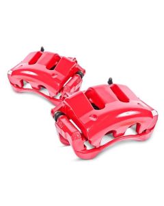 Power Stop 05-06 Saab 9-2X Front Red Calipers w/Brackets - Pair - S2682B