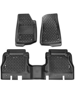 Rugged Ridge Floor Liner Kit Black F/R 20-21 Jeep Gladiator (JT) - 12987.44