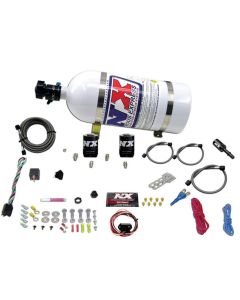 Nitrous Express 11-15 Ford Mustang GT 5.0L Coyote Single Nozzle Nitrous Kit (35-150HP) w/10lb Bottle - 20932-10