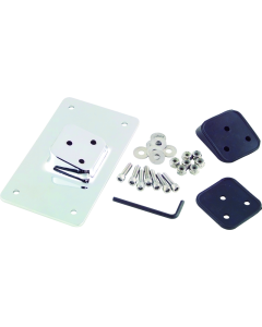 Bikers Choice 55-Up Chrome Custom Laydown License Plate Bracket With 3 Bolt Style - 490002