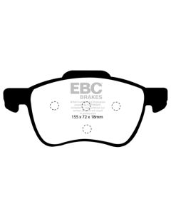 EBC 01-05 Volvo S60 2.3 Turbo T5 Greenstuff Front Brake Pads - DP21229