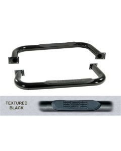 Rugged Ridge 3in Round Tube Side Steps Black 76-86 Jeep CJ7 - 11591.02
