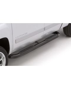 Lund 05-17 Toyota Tacoma Access Cab 4in. Oval Curved Steel Nerf Bars - Black - 23485963