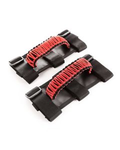 Rugged Ridge Paracord Grab Handles Red/Black Pair - 13505.31