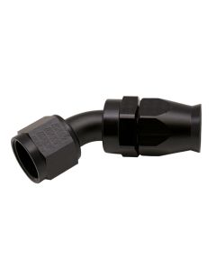 DeatschWerks 10AN Female Swivel 45-Degree Hose End PTFE (Incl Olive Insert) - Anodized Matte Black - 6-02-0859-B