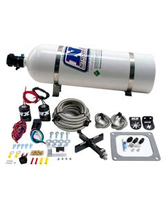 Nitrous Express 4500 Covert Crossbar Plate System Stage 6 50-300HP (15lb Bottle) - 63071-15