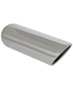 aFe MACHForce XP Exhausts Tips SS-304 EXH Tip 3In x 4Out x 12L Sgl-Ang Weld On - 49-90007