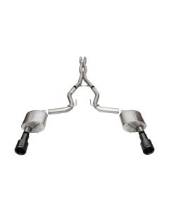 Corsa 2024-2024 Ford Mustang GT 5.0L V8 Xtreme 4.5 Cat-Back Duel Rear w/ 4.5 In Carbon Fiber Tips - 21251CFBLK