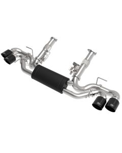 aFe MACH Force-Xp 2-1/2in 304SS Cat-Back 2020 Chevy Corvette (C8) 6.2L - Black Tip - 49-34127-B