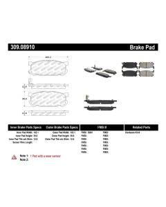 StopTech Performance 01-05 Miata w/ Sport Suspension Rear Brake Pads D891 - 309.08910