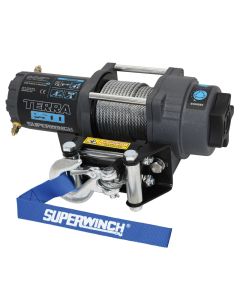 Superwinch 2500 LBS 12V DC 3/16in x 40ft Steel Rope Terra 2500 Winch - Gray Wrinkle - SUPE-1125260