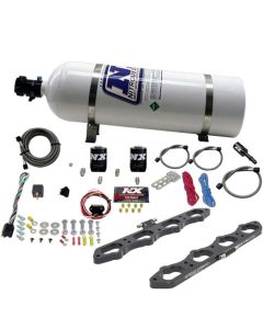 Nitrous Express Ford Coyote 5.0L V8 Nitrous Wet Port Plate Kit w/15lb Bottle - 20956-15
