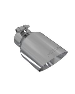 MBRP T304 Stainless Steel 4" O.D. Dual Wall Angled 2.5" Inlet 8" Length Exhaust Tip - T5123
