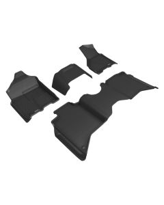 3D MAXpider 19-24 Dodge RAM 2500 Crew Cab w Bench Seats All Weather Floor Liner - Kagu Black R1 & R2 - L1DG03601509