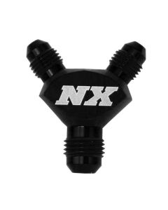 Nitrous Express 6AN x 6AN x 6AN Billet Pure-Flo Y Fitting - Black - 16386